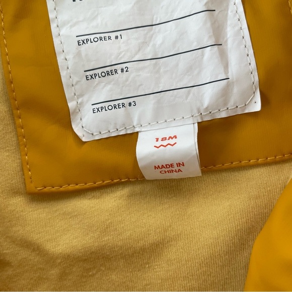 Target Cat & Jack Yellow Raincoat Toddler Size 18 Months - Picture 5 of 6